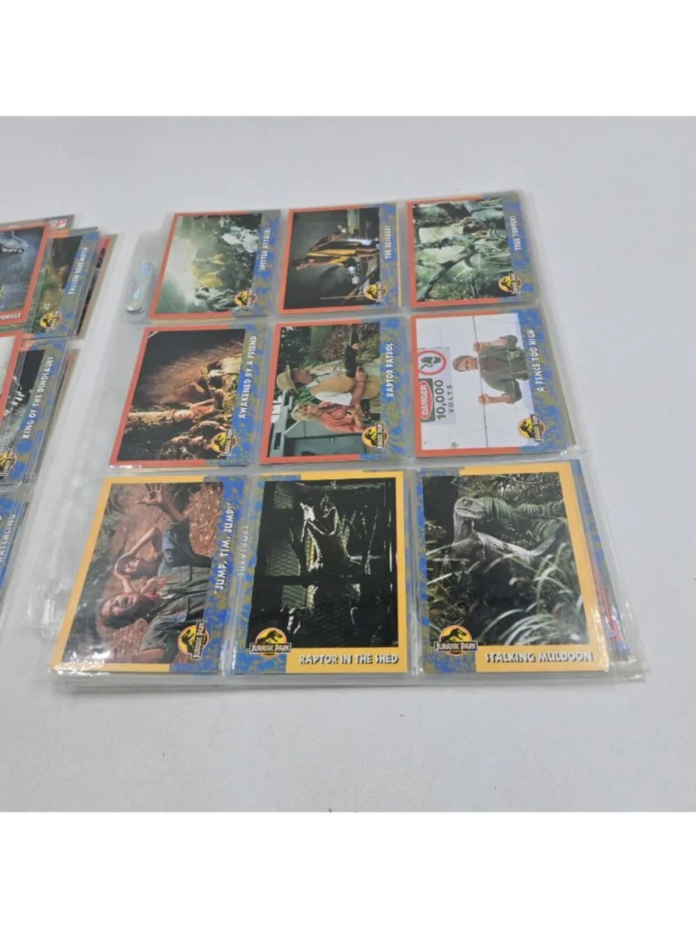 Topps Jurassic Park Trading Card Complete 1-88 Set + 10 Puzzle Card Set Vintage